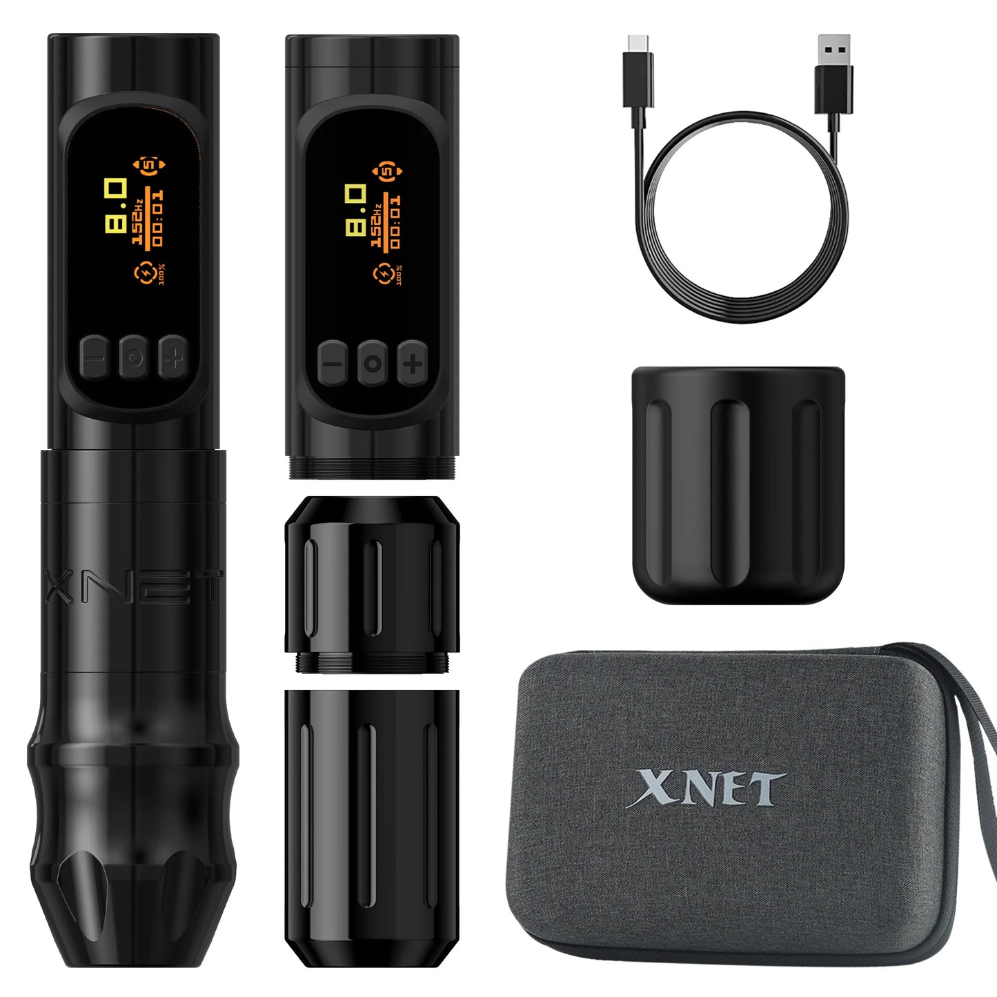 XNET Sage Max 1300mAh Brushless Motor Professional Tattoo Gun 4.0mm Stroke Wireless Tattoo Machine Pen with 28/32mm Grip