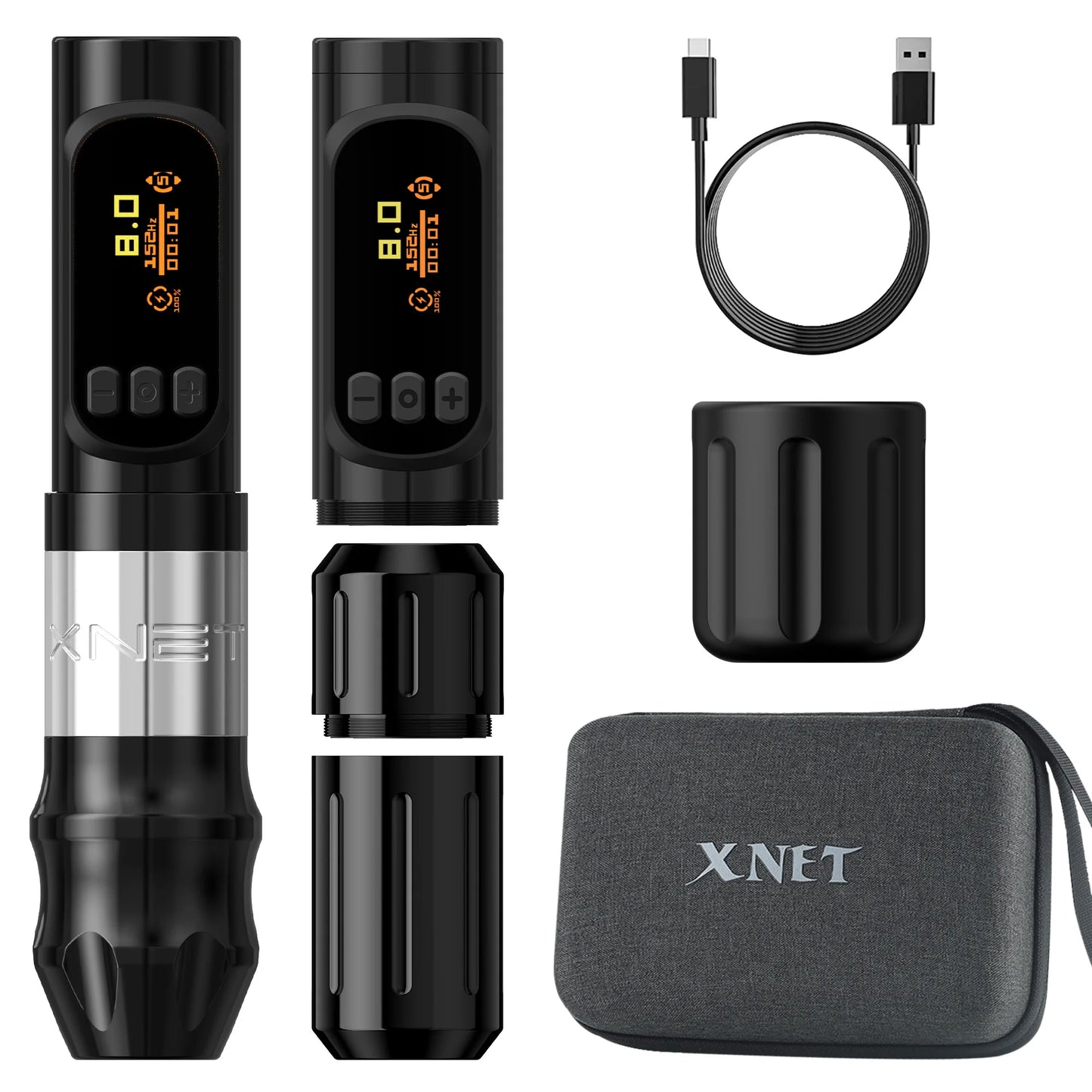 XNET Sage Max 1300mAh Brushless Motor Professional Tattoo Gun 4.0mm Stroke Wireless Tattoo Machine Pen with 28/32mm Grip