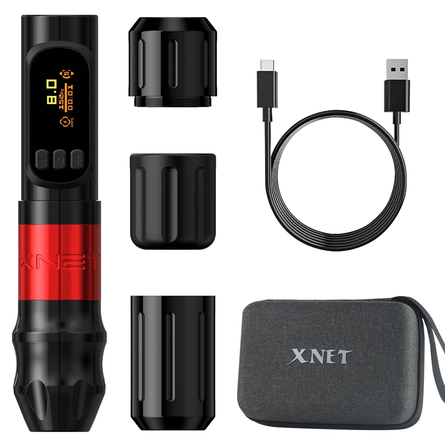 XNET Sage Max 1300mAh Brushless Motor Professional Tattoo Gun 4.0mm Stroke Wireless Tattoo Machine Pen with 28/32mm Grip