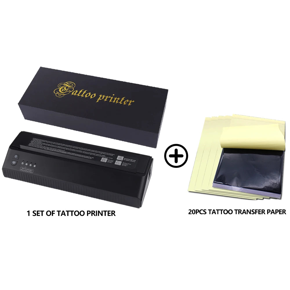 Xnet portátil sem fio impressora de tatuagem transferência térmica bluetooth usb máquina móvel texto pdf documento fabricante com papel