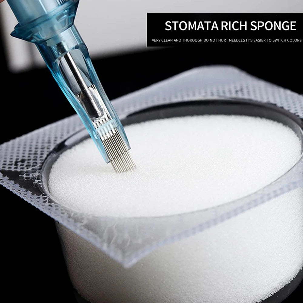 48/24/12/6/3 pçs tatuagem descartável mergulho espuma esponja tampas copos limpeza para agulha e ponta enxágue mergulho limpo tatuagem acessórios