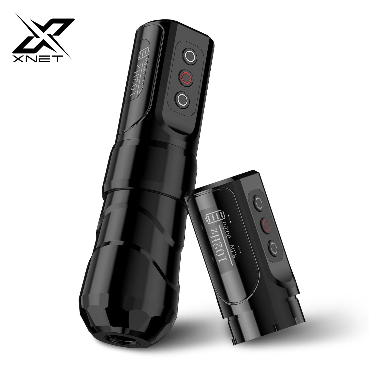 Xnet flux max máquina de tatuagem sem fio caneta rotativa motor coreless 2400mah capacidade da bateria display digital led para artista tatuagem