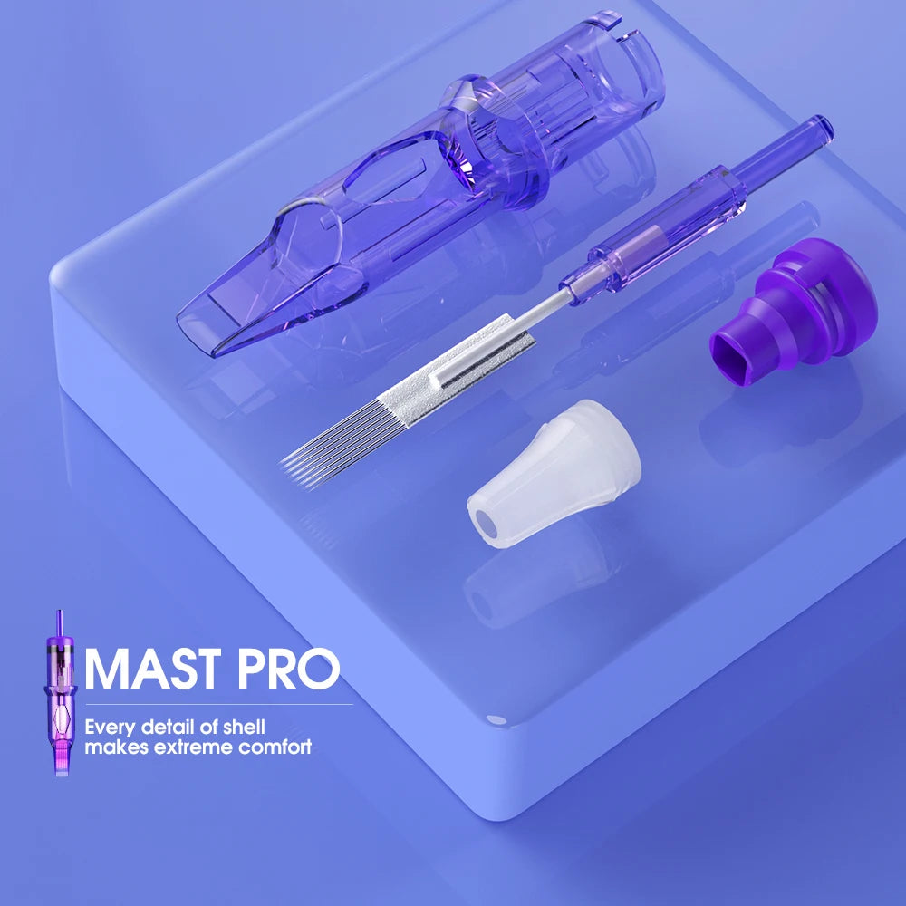 20 peças 10 0.30mm mastro pro redondo magnum rm agulhas de tatuagem maquiagem permanente cartucho smp acessórios
