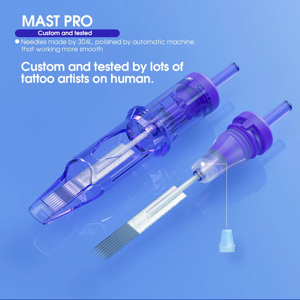 20 peças 10 0.30mm mastro pro redondo magnum rm agulhas de tatuagem maquiagem permanente cartucho smp acessórios