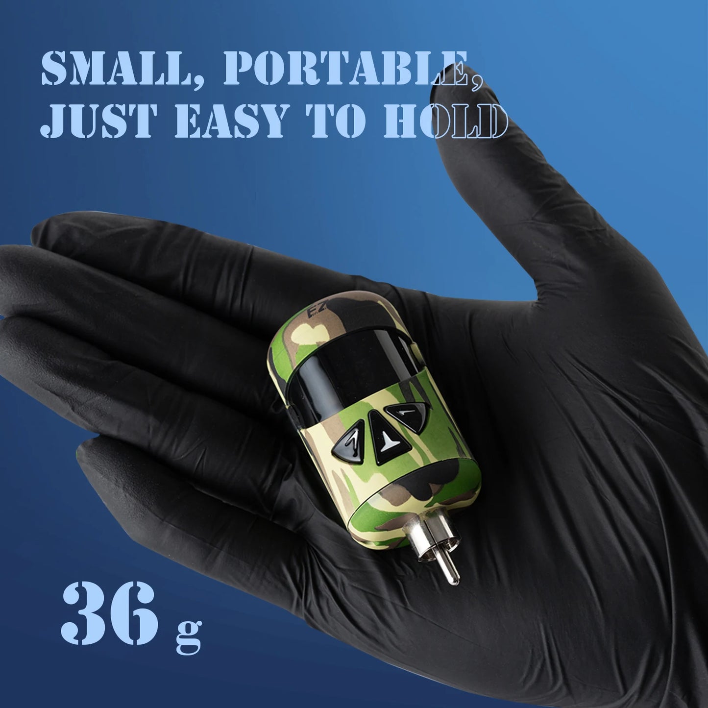 EZ Portex PG3 Mini Tattoo Battery Pack, fonte de alimentação sem fio para máquina de tatuagem RCA Connector, 1100mAh bateria capacidade