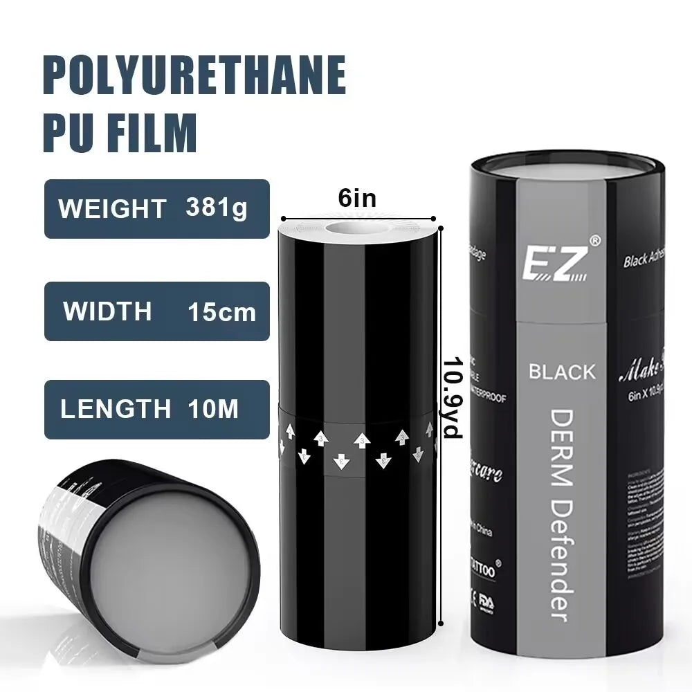 EZ Limpar adesivo protetor tatuagem filme Derm Defender Tattoo Shield, Acessórios Aftercare, Regular