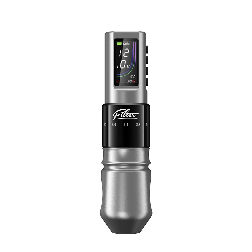 Filtro x40 sem fio máquina de tatuagem caneta 2.0-4.0mm cartucho ajustável pistola de tatuagem motor coreless 1600mah fonte de bateria sem fio