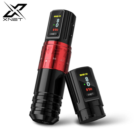 Xnet vipera profissional sem fio máquina de tatuagem curso ajustável 2.4-4.2mm display oled 2400mah bateria para artistas de tatuagem