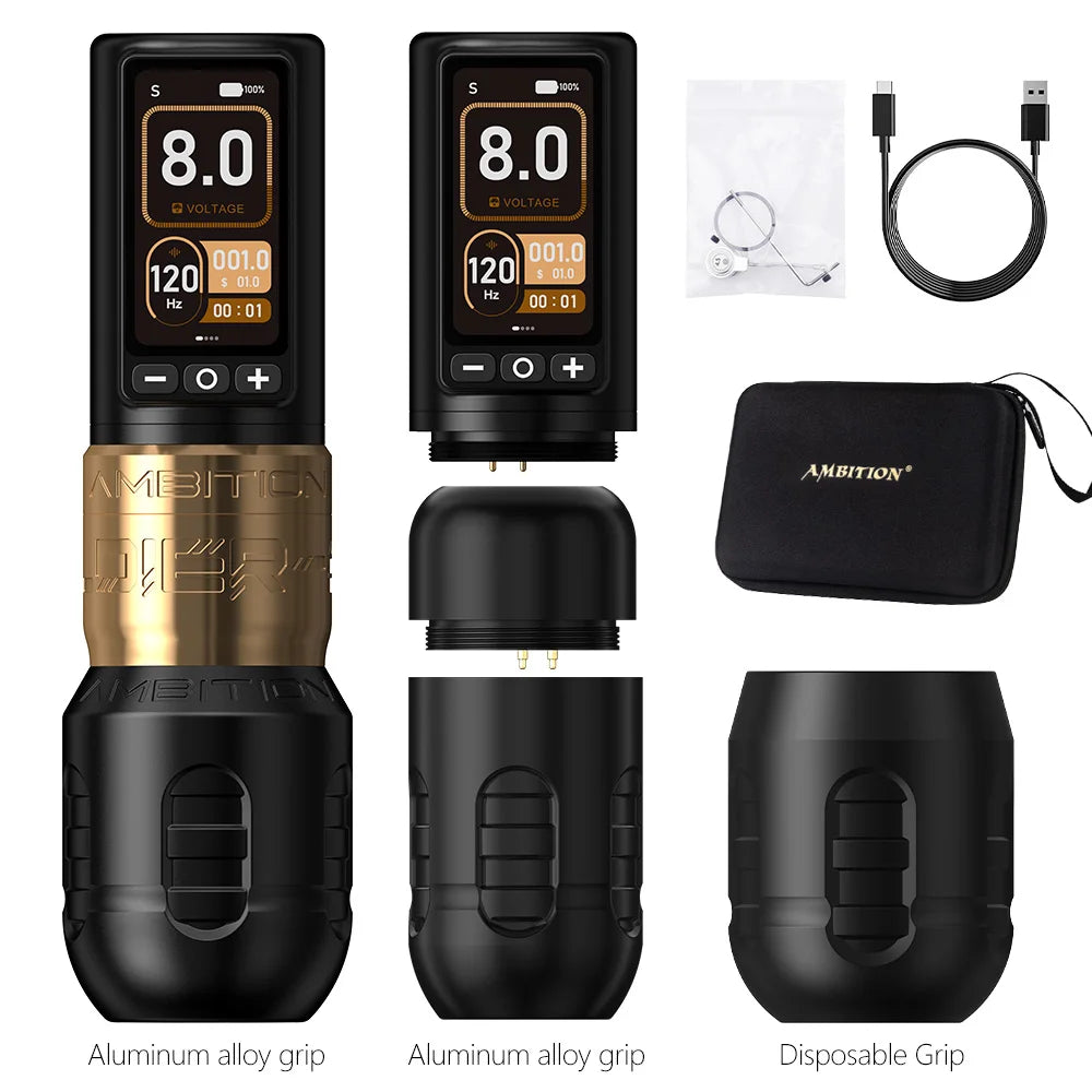 Ambition Soldier270 Cordless Tattoo Machine 4.5mm Pro Power