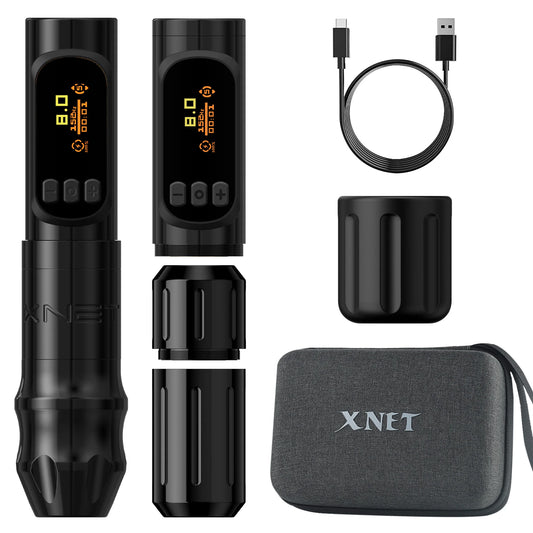 XNET Sage Max 1300mAh Brushless Motor Professional Tattoo Gun 4.0mm Stroke Wireless Tattoo Machine Pen with 28/32mm Grip