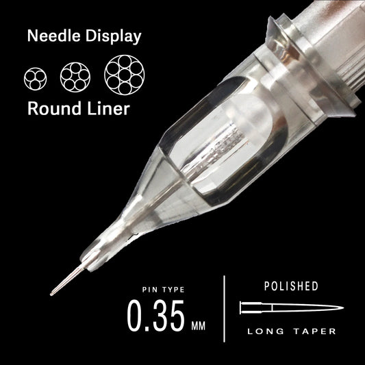 EZ Revolução cartucho tatuagem agulhas redondas forros #12 0,35mm para 1RL 3RL 5RL cartucho tatuagem máquina caneta apertos 20 Pçs/caixa