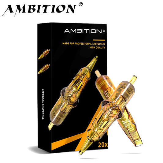 Cartucho de tatuagem ambition glória, agulha misturada, 0.25mm, 0.3mm, 0.35mm, forro redondo, shader, magnum, agulhas de tatuagem, 1rl, 3rl, 5rl, 7rm, 9rm, 13rm