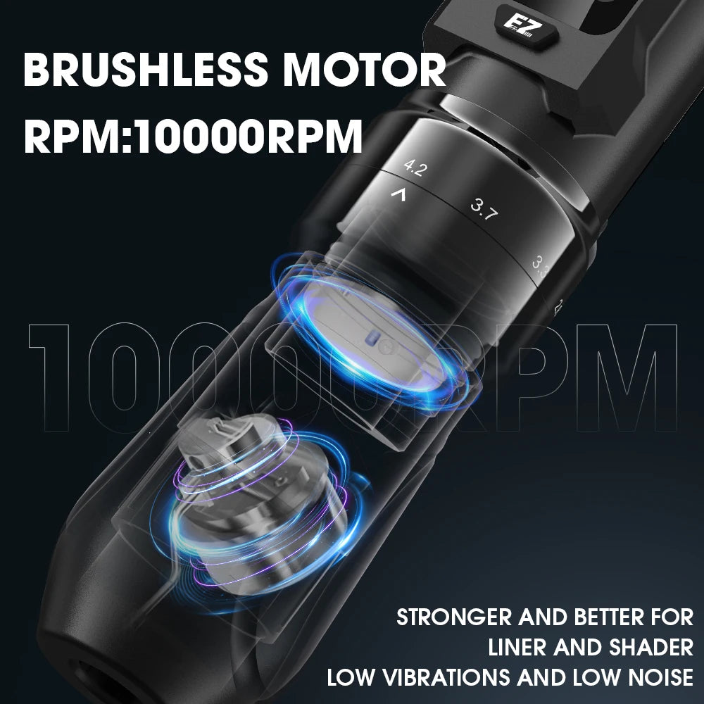 EZ P3 Pro Touch – Cordless Tattoo Machine with Adjustable Stroke