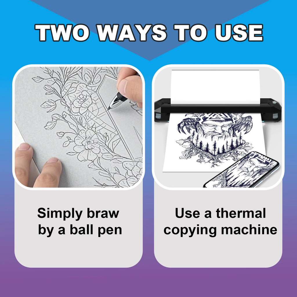 KVM Tattoo Transfer Paper A4 – Clear and Durable Stencil