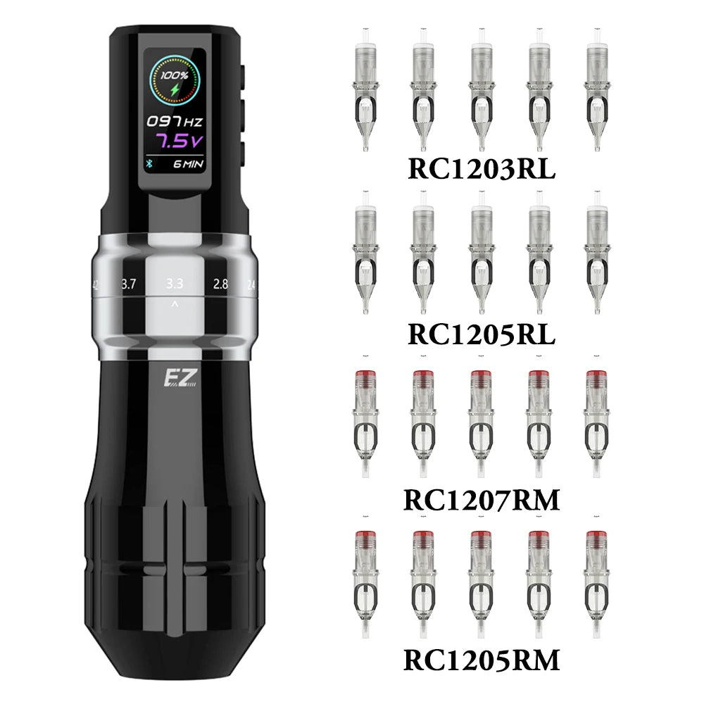 EZ P3 Pro Cordless Tattoo Machine • Adjustable Stroke and Pro Performance