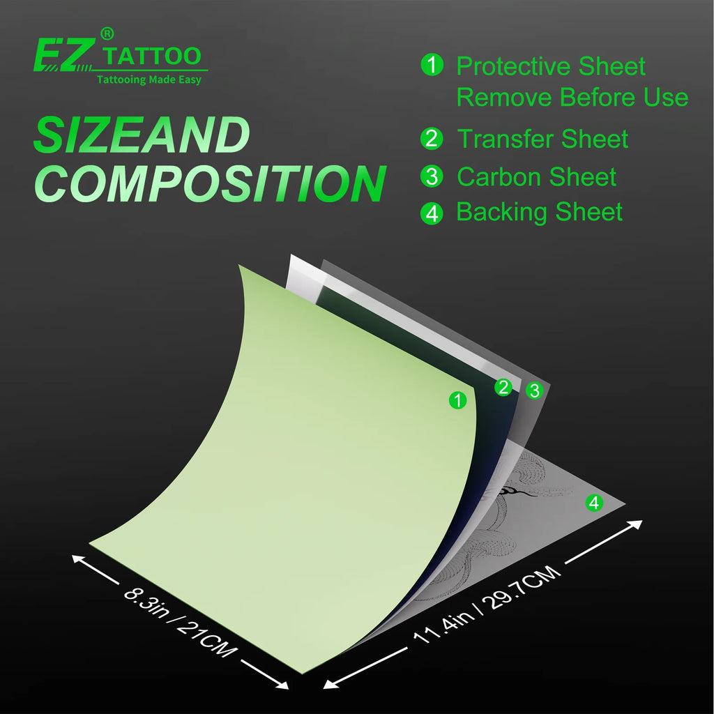 EZ Tattoo A4 Transfer Paper for Precise Stencils