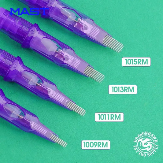 20 peças 10 0.30mm mastro pro redondo magnum rm agulhas de tatuagem maquiagem permanente cartucho smp acessórios