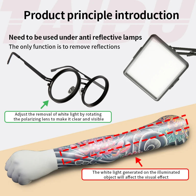 Taidu Polarized Sunglasses for Tattooing with Clear Vision and Protection