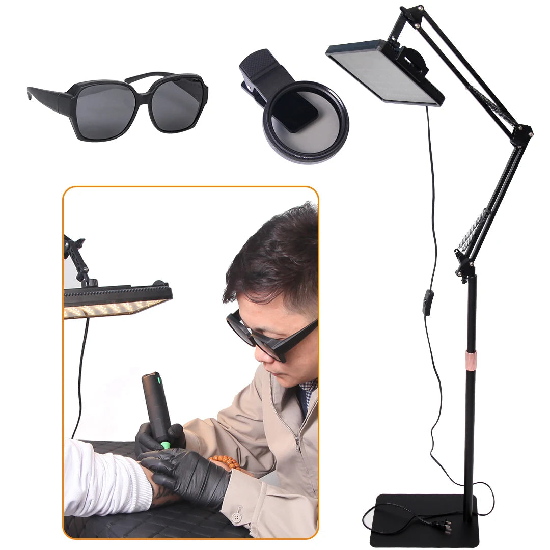 Kit de iluminación antideslumbrante HYlab para tatuajes y fotografía