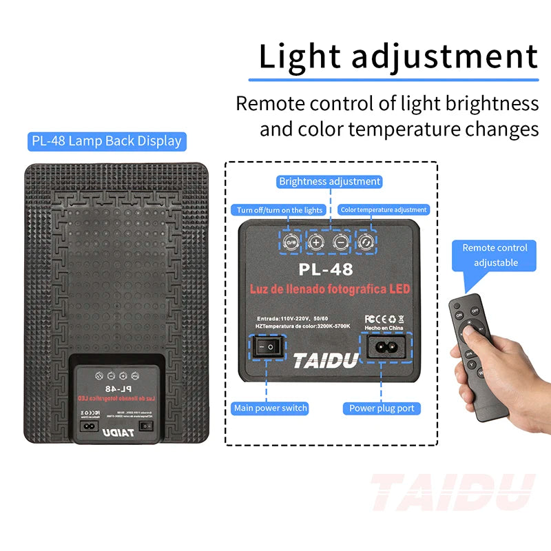 Lámpara de pared LED Taidu para tatuajes con iluminación ajustable
