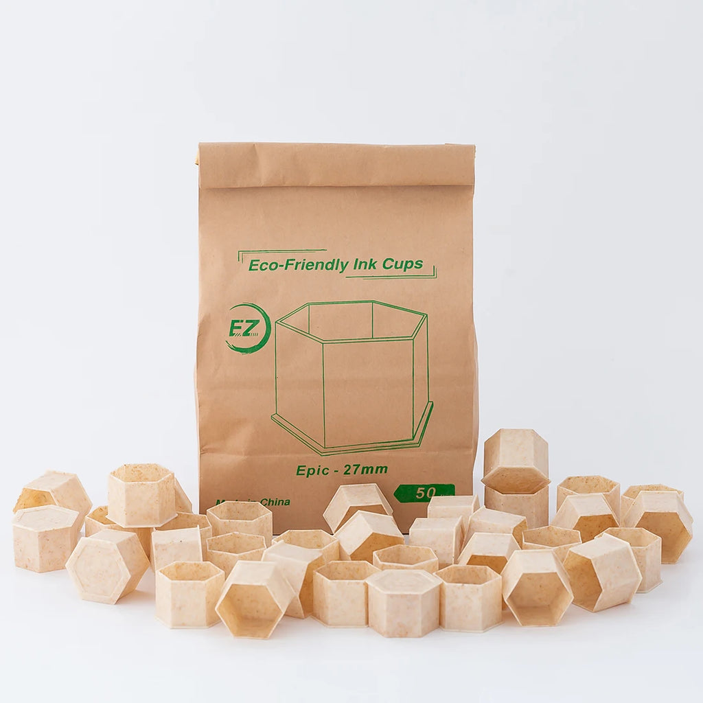 ECO 27mm Ink Cups for Tattooing and PMU Sustainable Hygiene