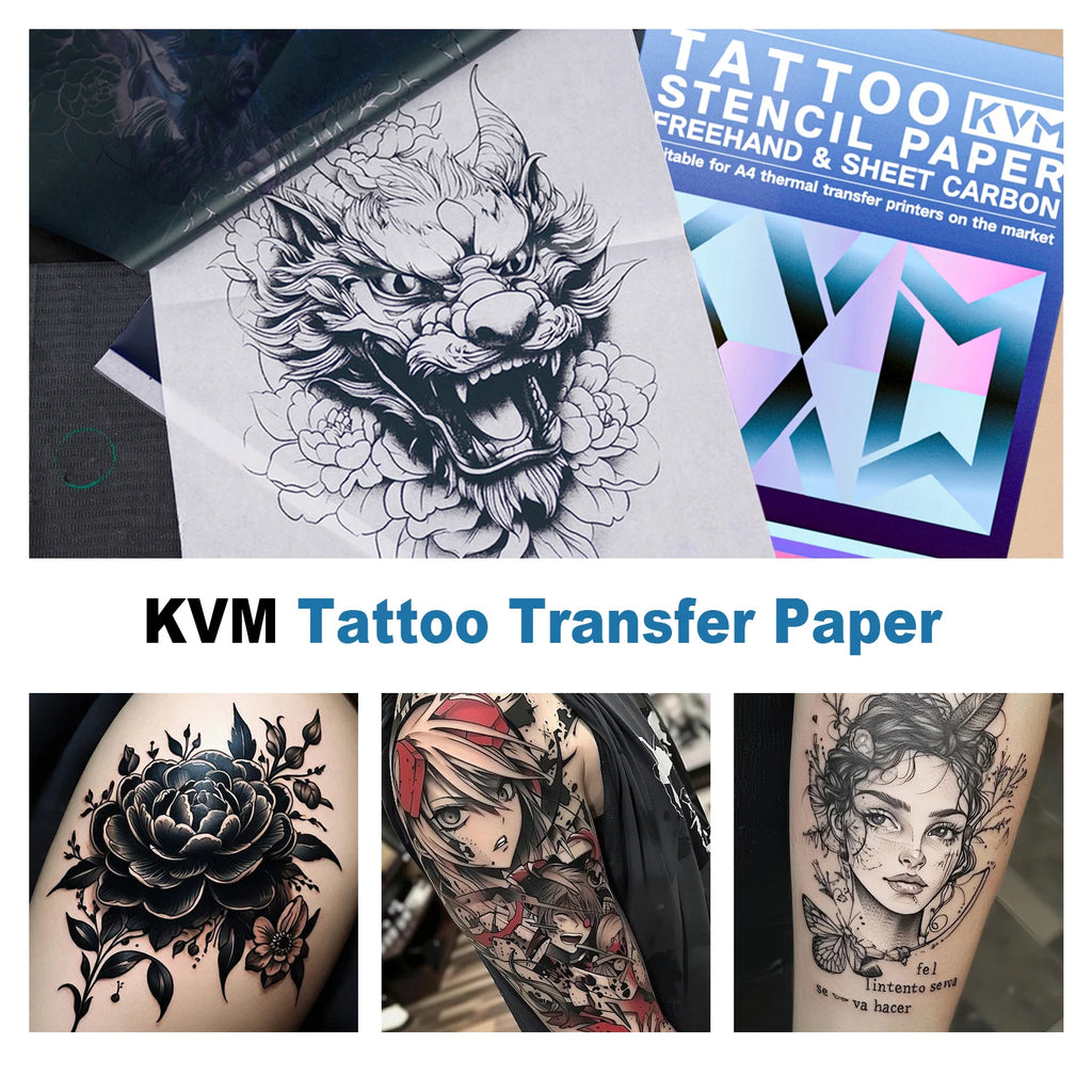 KVM Tattoo Transfer Paper A4 – Clear and Durable Stencil