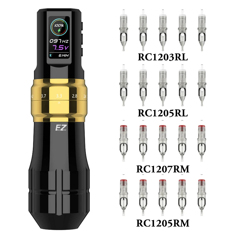 EZ P3 Pro Cordless Tattoo Machine • Adjustable Stroke and Pro Performance