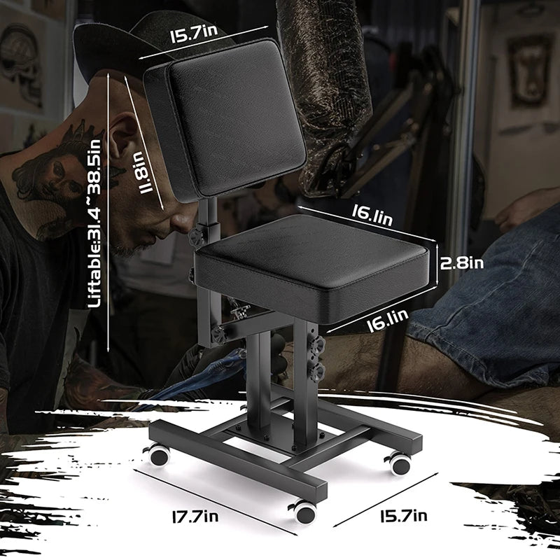 Silla de tatuaje multifuncional ajustable TAIDU con total comodidad