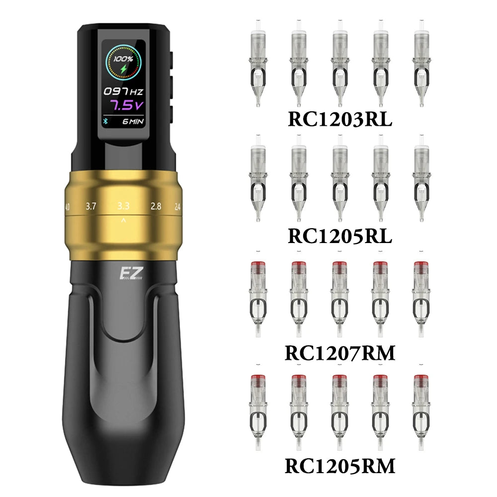 EZ P3 Pro Cordless Tattoo Machine • Adjustable Stroke and Pro Performance