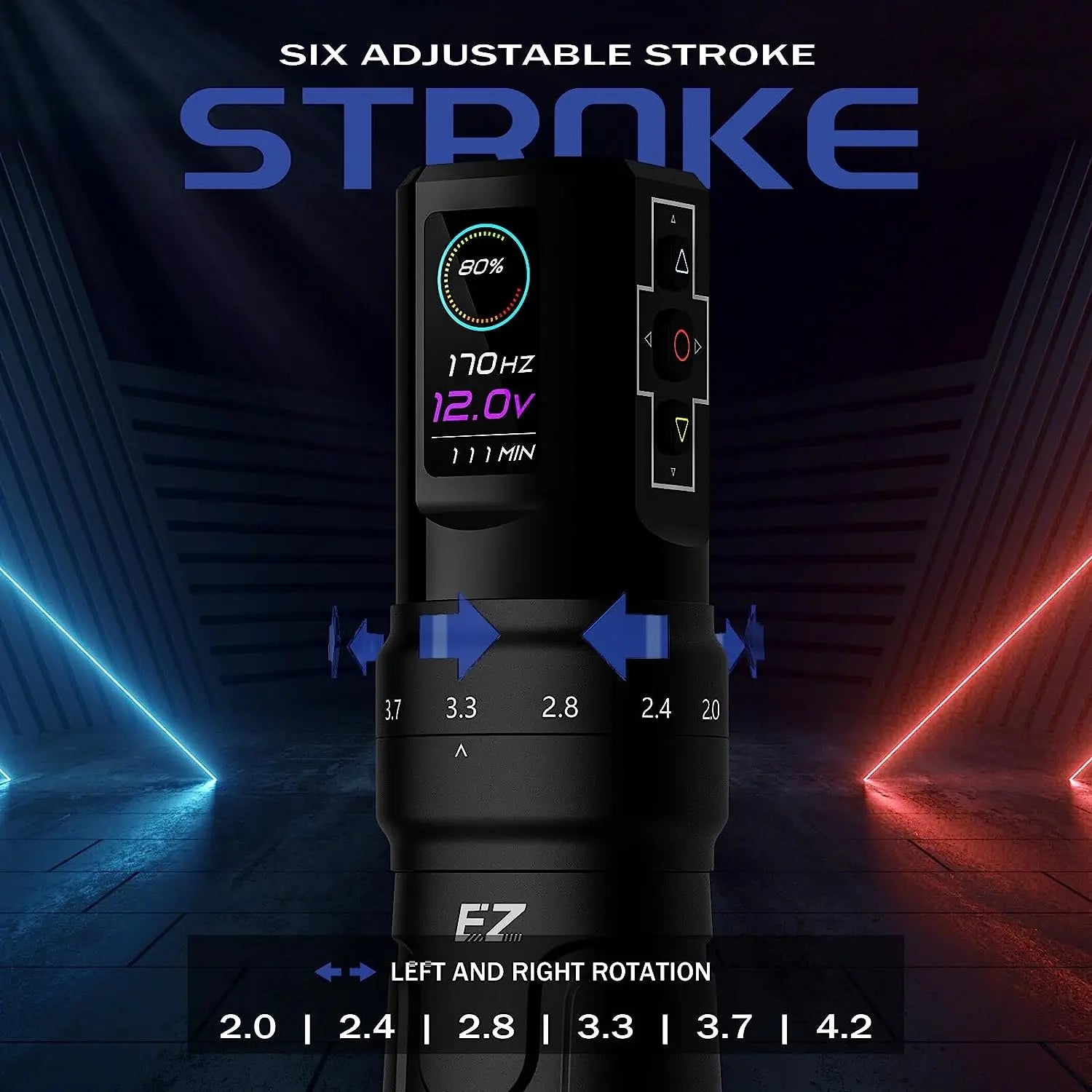 EZ P3 Pro Turbo – Cordless Tattoo Machine with Full Control