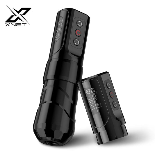 Xnet flux max máquina de tatuagem sem fio caneta rotativa motor coreless 2400mah capacidade da bateria display digital led para artista tatuagem