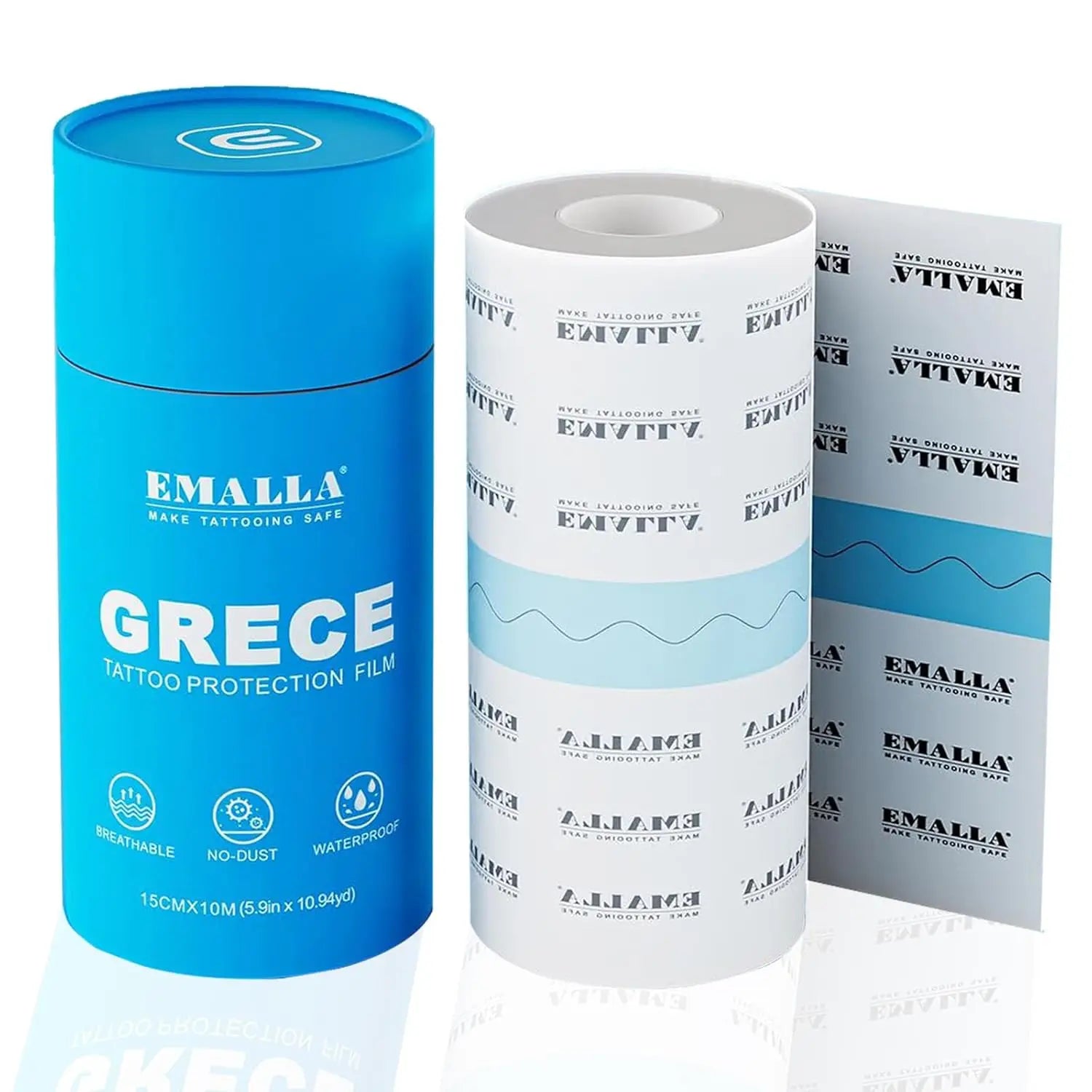 EMALLA GRECE Premium Tattoo Protection Film for Healing