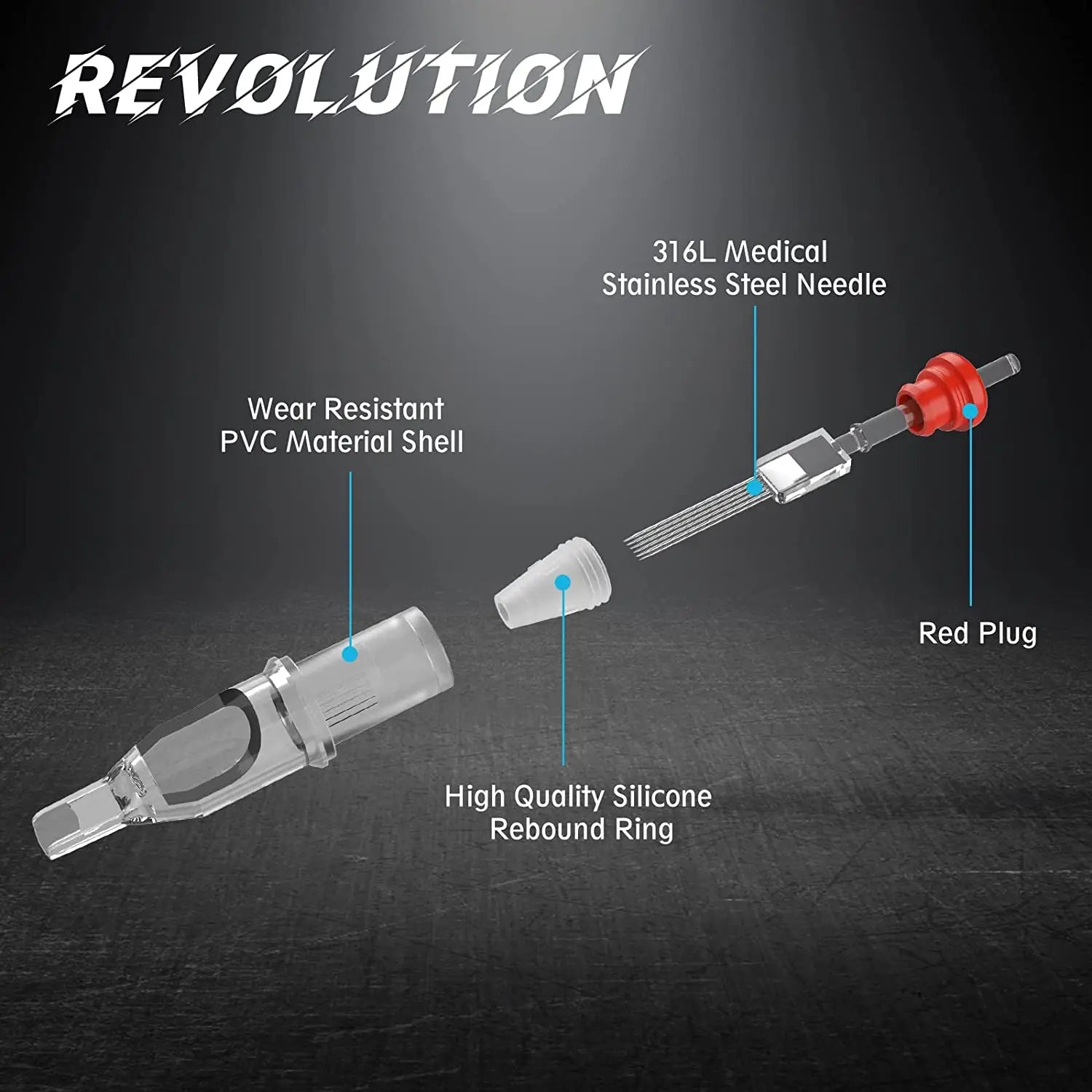 Tattoo needle cartridges, ballpoint pen cartridges, tattoo | realistic inkless practice