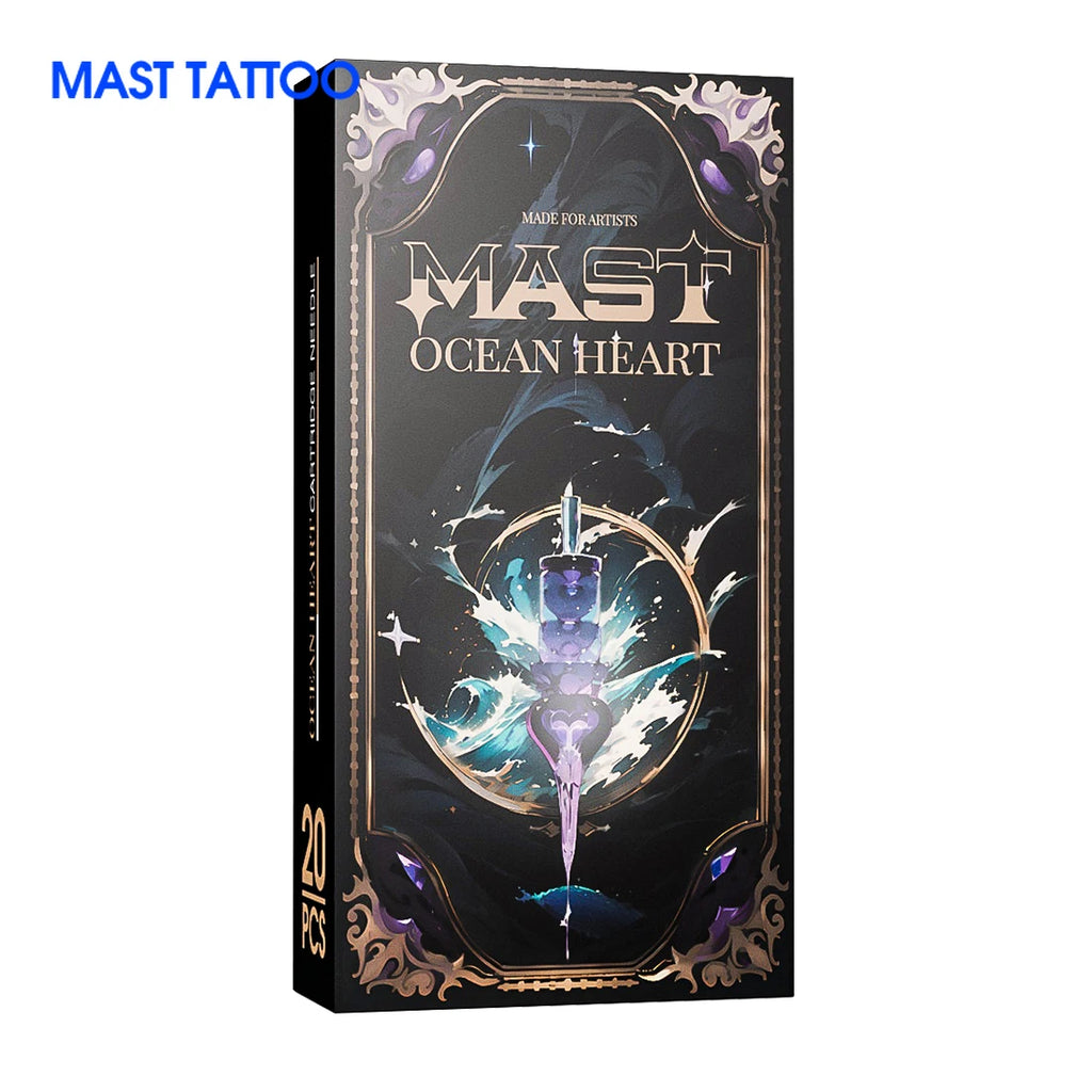 Ocean Heart Mast cartridges for tattooing and PMU with smooth precision.