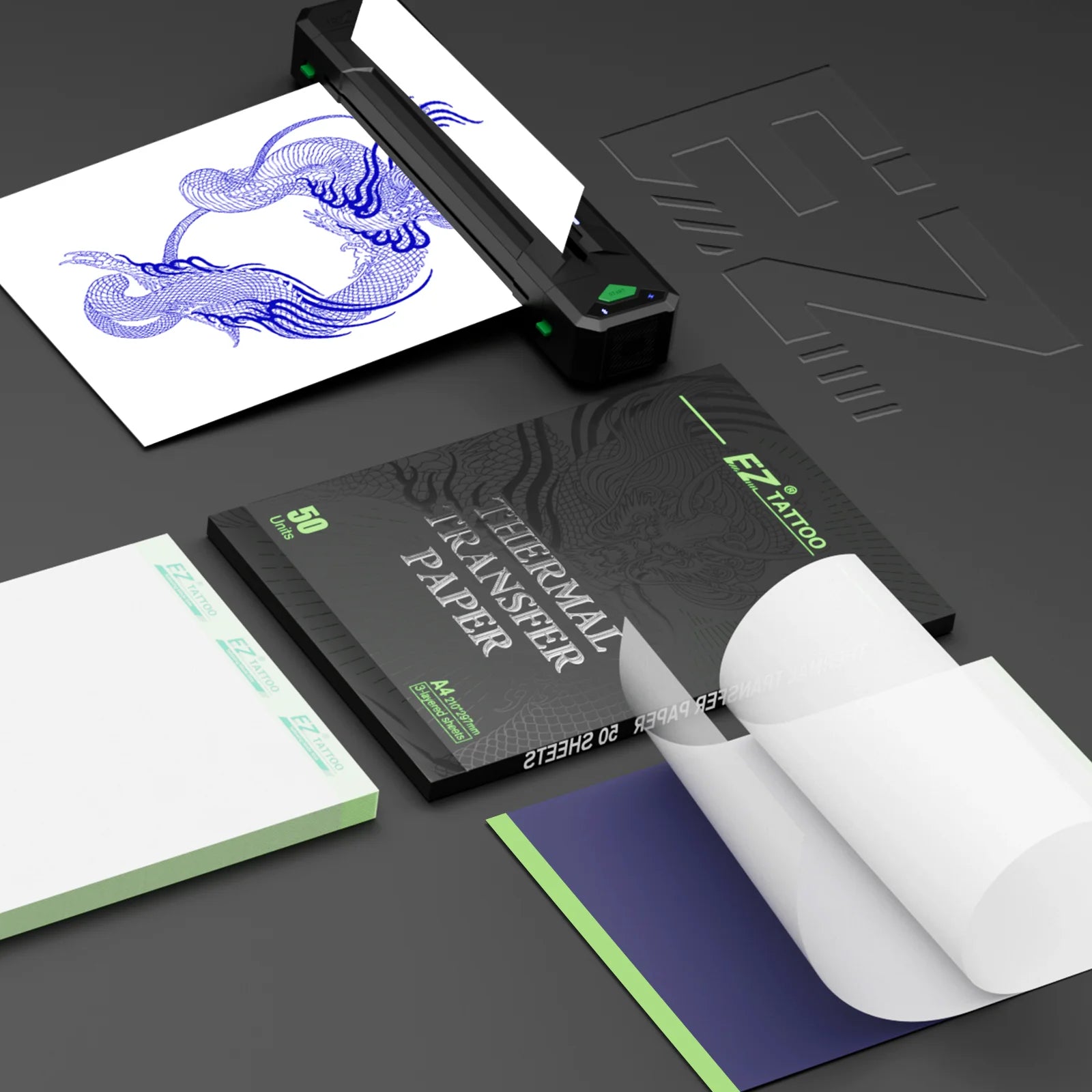 EZ Tattoo A4 Transfer Paper for Precise Stencils