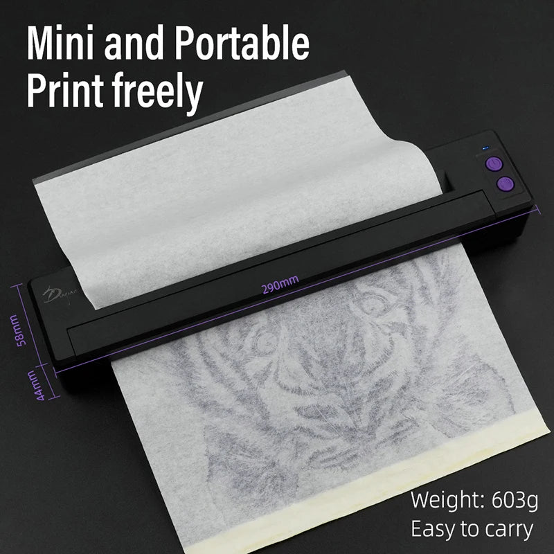 Impresora térmica de tatuajes portátil Bluetooth TAIDU P19