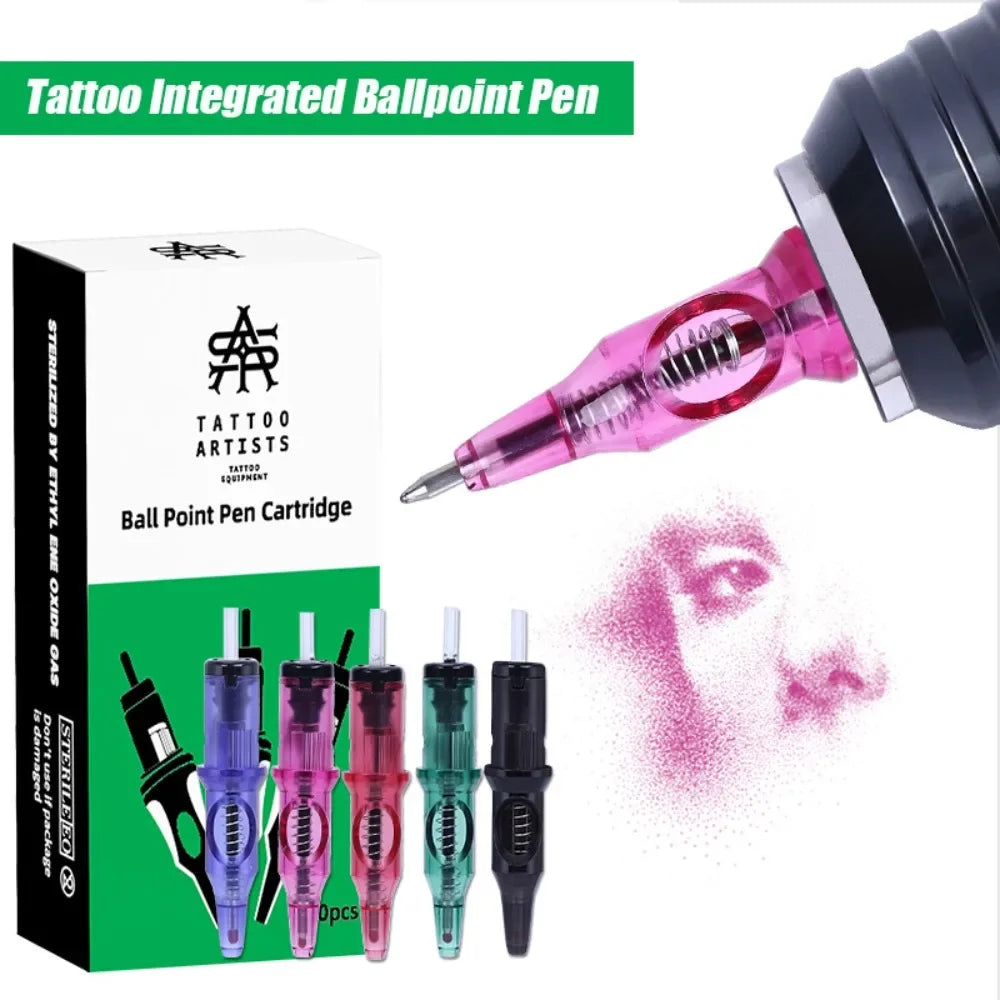 Cartuchos Caneta Esferográfica Tatuagem | Treino Realista Sem Tinta