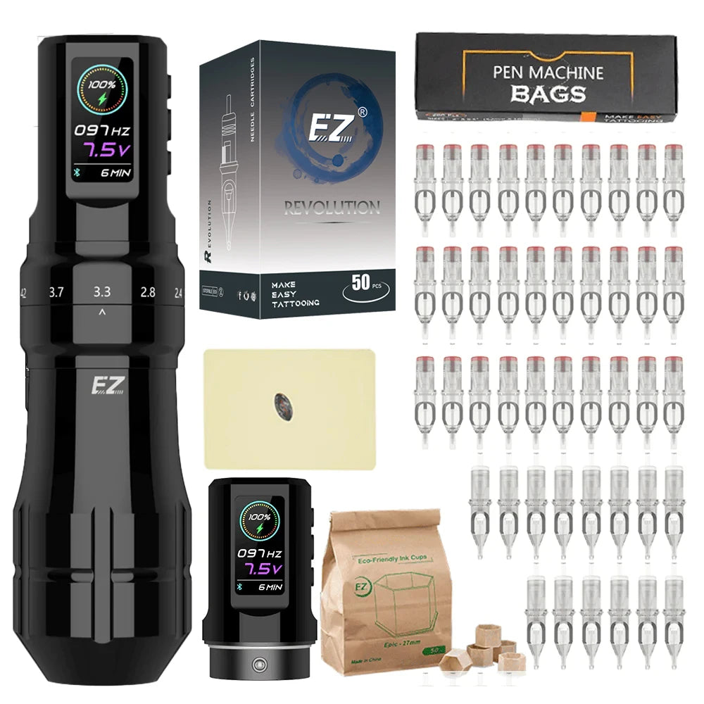 EZ P3 Pro Cordless Tattoo Machine • Adjustable Stroke and Pro Performance