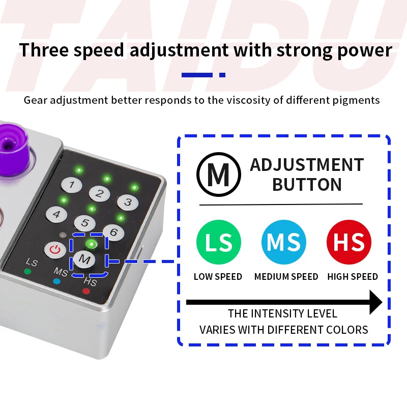 Mezclador magnético inalámbrico Taidu para pigmentos de tatuaje
