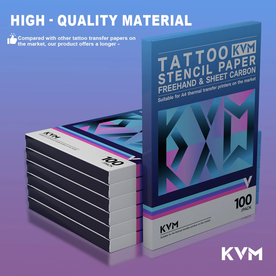 KVM Tattoo Transfer Paper A4 – Clear and Durable Stencil