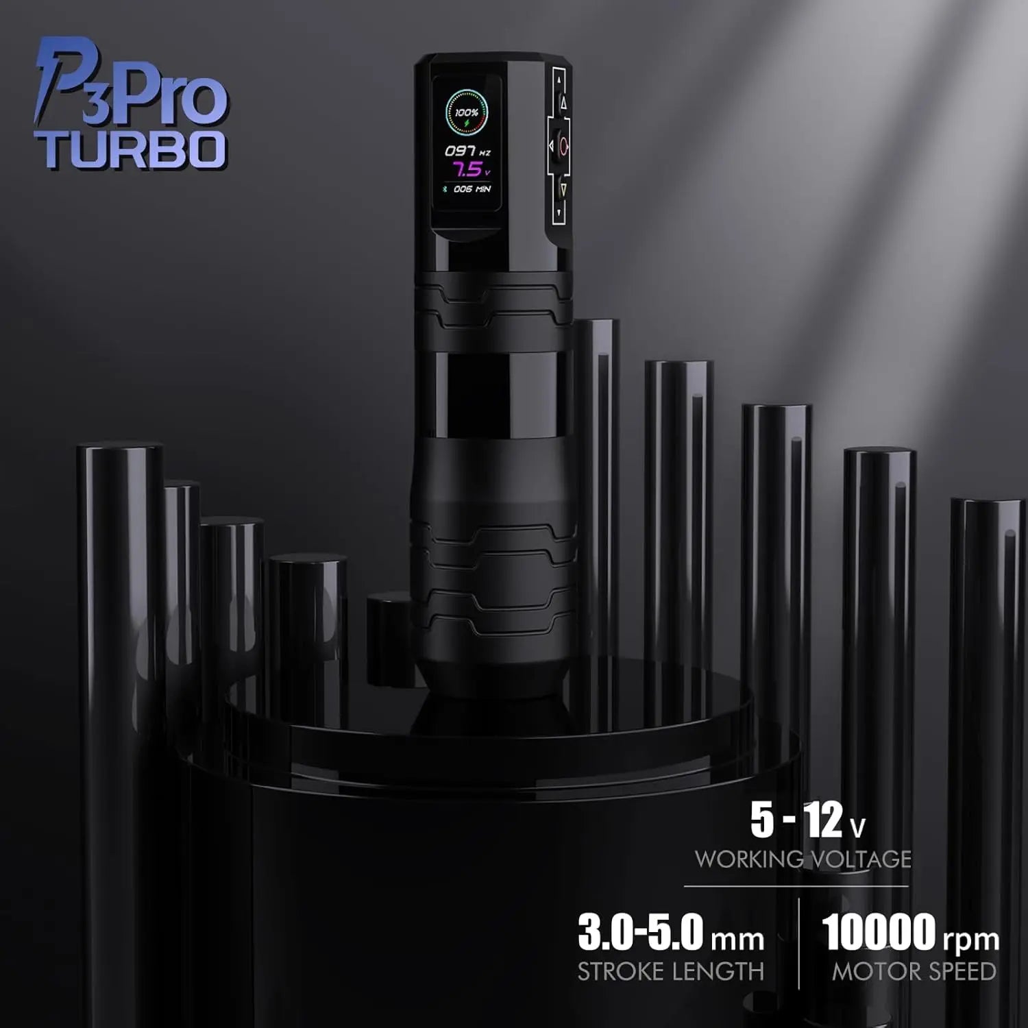 EZ P3 Pro Turbo – Cordless Tattoo Machine with Full Control