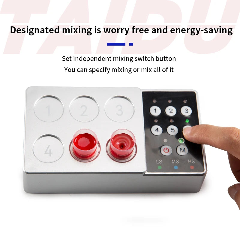 Mezclador magnético inalámbrico Taidu para pigmentos de tatuaje