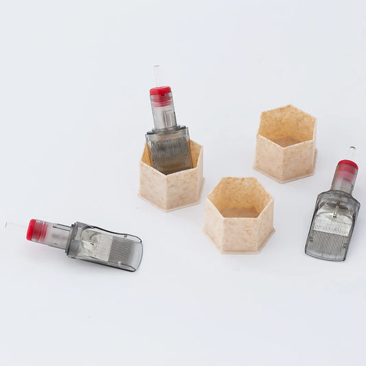 50 peças 27mm tamanho ecológico tatuagem e maquiagem permanente tampas de tinta de pigmento material descartável de palha de trigo