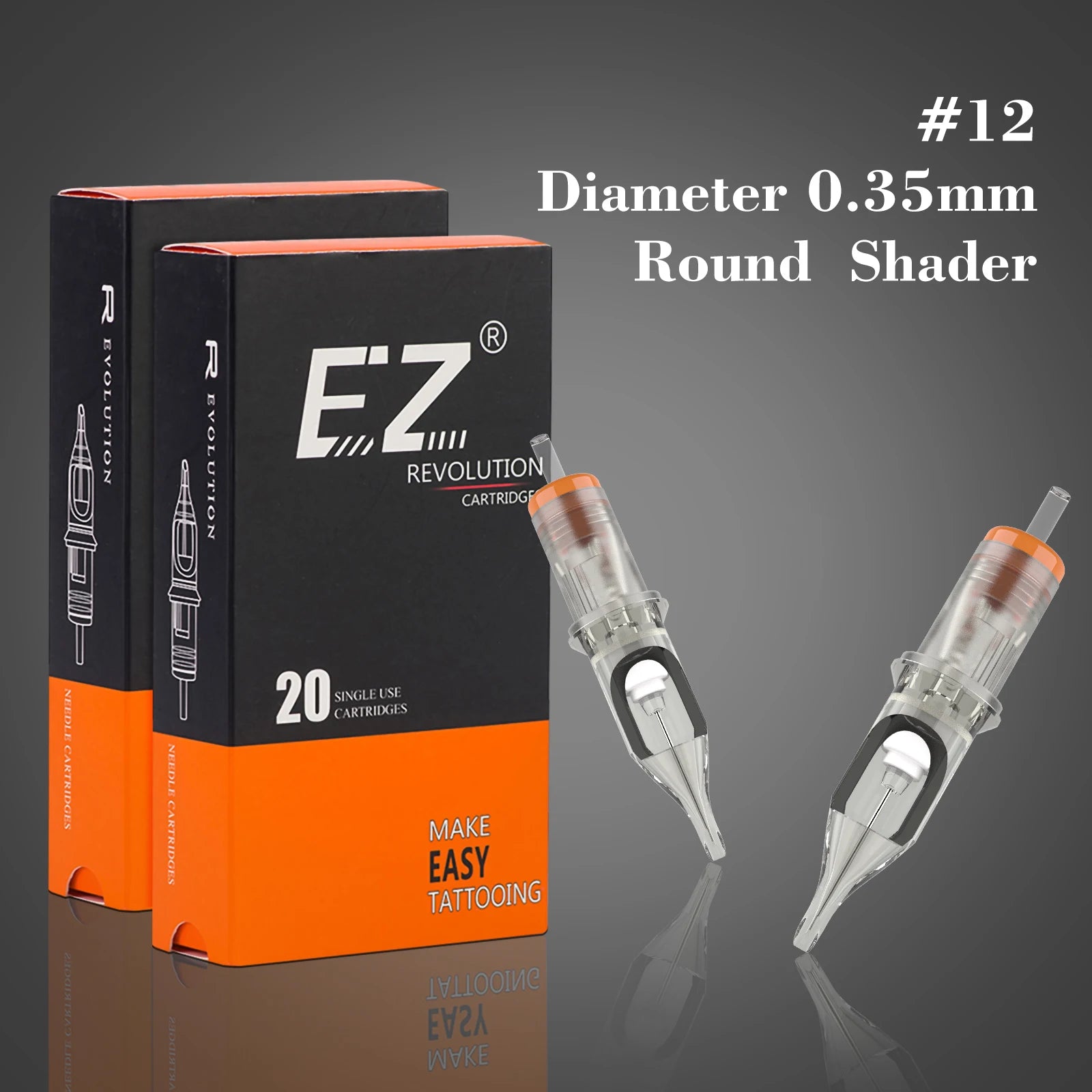 EZ Revolution Round Shader cartridges, 0.35mm, for precise shading.