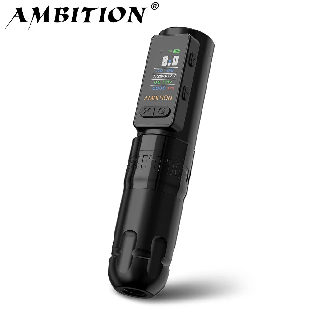 Ambition Soldier Max – Cordless Tattoo Machine with Coreless Motor and Long-Lasting Battery