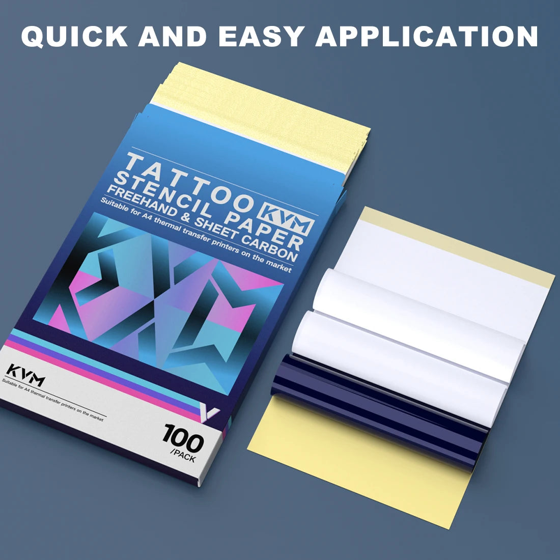 KVM Tattoo Transfer Paper A4 – Clear and Durable Stencil